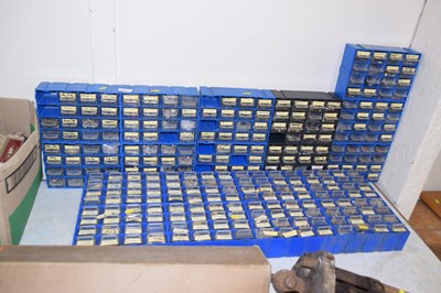 Lot 688 - Group of blue plastic workshop drawer units...