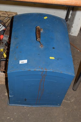 Lot 693 - A blue painted metal cover