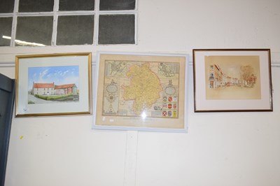 Lot 697 - A reproduction map of Warwickshire together...