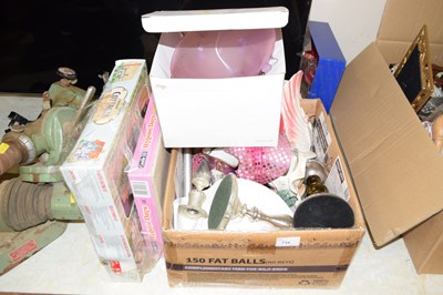 Lot 716 - One box of various candlesticks, assorted...