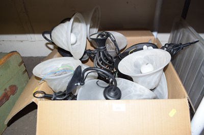 Lot 719 - Box of modern light fittings