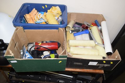 Lot 724 - Three boxes of various paint rollers, cordless...