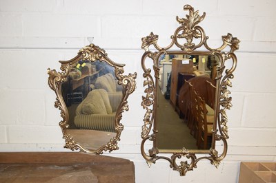 Lot 731 - Two reproduction wall mirrors in gilt effect...