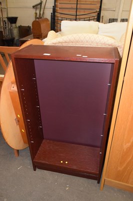 Lot 779 - A modern dark wood effect open front bookcase