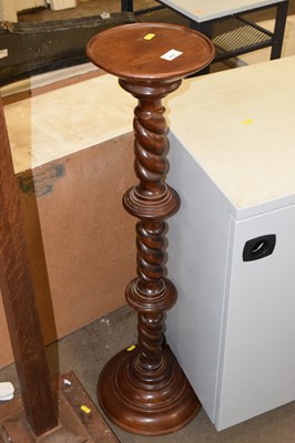 Lot 810 - Barley twist hardwood plant stand