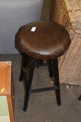 Lot 816 - An iron framed stool