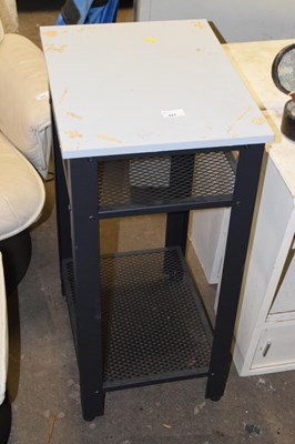 Lot 827 - A metal framed shelf unit