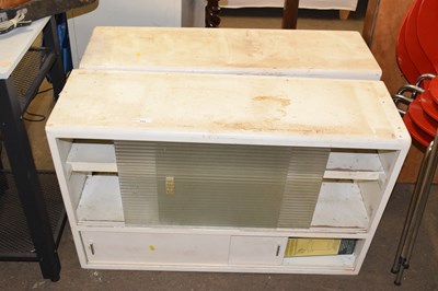 Lot 828 - A pair of vintage kitchen cabinets