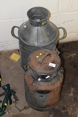 Lot 845 - Two vintage milk churns