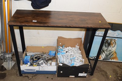 Lot 851 - A metal framed side table