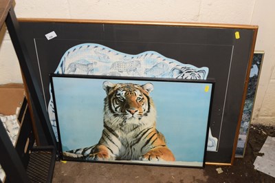 Lot 856 - A group of various framed pictures to include...