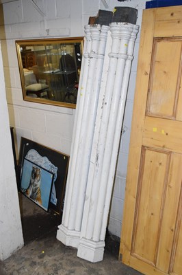 Lot 857 - A pair of 19th Century wooden porch side pillars