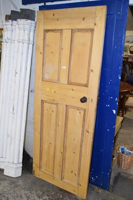 Lot 858 - An antique pine panelled internal door
