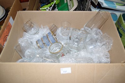 Lot 737 - A box of various drinking glasses