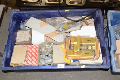 Lot 750 - One box of various door fittings, hinges and...