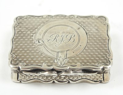 Lot 89 - A Victorian silver snuff box of rectangular...