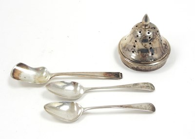 Lot 116 - Mixed Lot:  A hallmarked silver pierced caster...