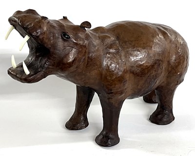 Lot 270 - Vintage Leather Hippo in Liberty Style