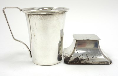 Lot 127 - Mixed Lot:  A George V small silver capstan...