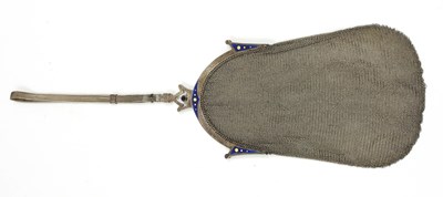 Lot 131 - A continental 935 stamped meshwork purse, the...