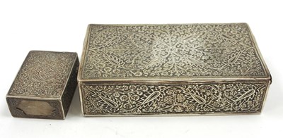 Lot 135 - Mixed Lot:  A white metal trinket box of...
