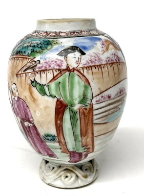 Lot 214 - An 18th Century Chinese porcelain tea caddy...