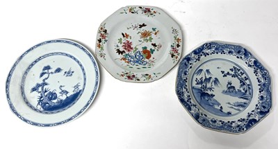 Lot 217 - An 18th Century Chinese plate of octagonal...
