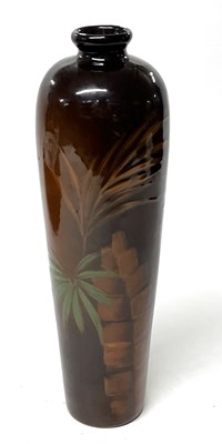 Lot 236 - A Weller vase of cylindrical form with treacle...