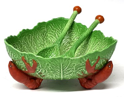 Lot 252 - A Carlton ware salad bowl and two servers, the...