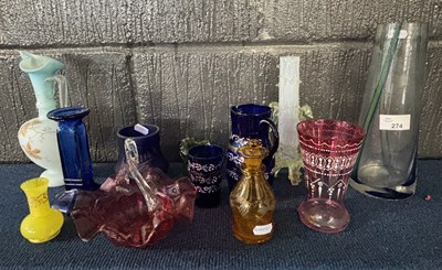 Lot 274 - Collection of 19th/20th Century glass wares...