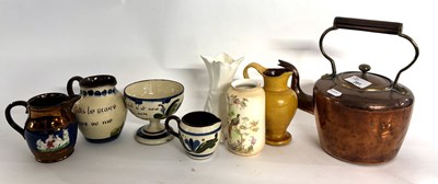 Lot 281 - Mixed Lot: Ceramics including a Motto ware jug...