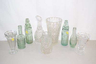 Lot 15 - Mixed Lot: Various cut glass vases, vintage...