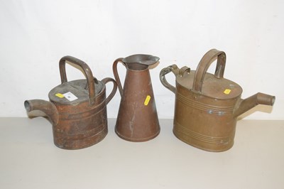 Lot 16 - Two vintage water cans and a further small...