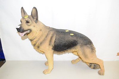 Lot 34 - A large resin model of an Alsatian