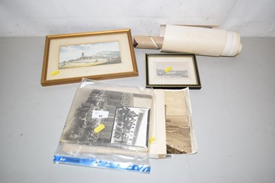 Lot 42 - Mixed Lot: Two small framed studies of Cromer...