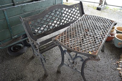 Lot 176 - Metal framed matching set of Garden Bench and...