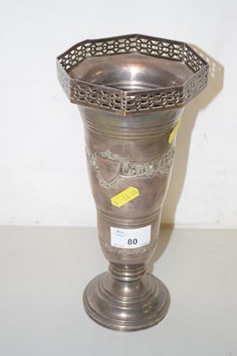 Lot 80 - A silver plated vase