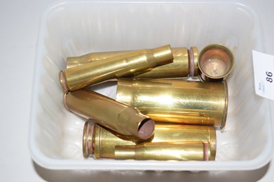 Lot 86 - Box of brass shell cases
