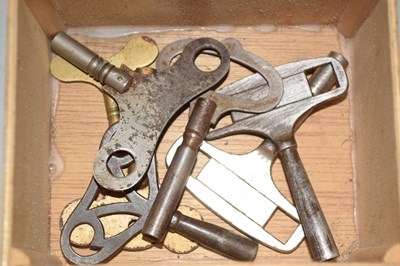 Lot 99 - Box of clock keys
