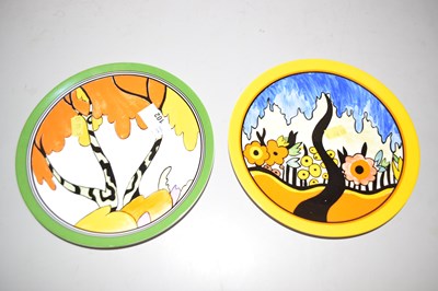 Lot 102 - A pair of Wedgwood reproduction Clarice Cliff...