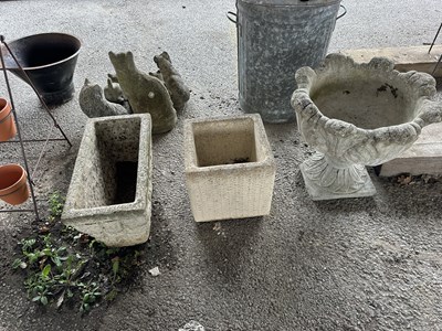 Lot 199 - Composition Urn, together with two similar...