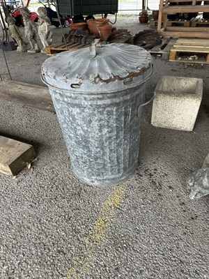 Lot 213 - Galvanised Bin with Lid