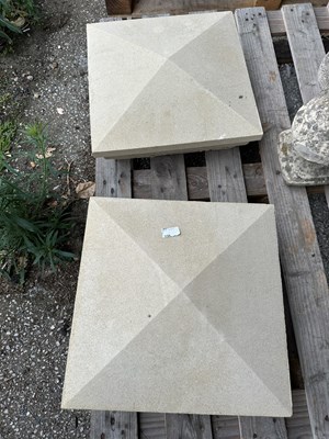 Lot 222 - Pair of gate post Caps