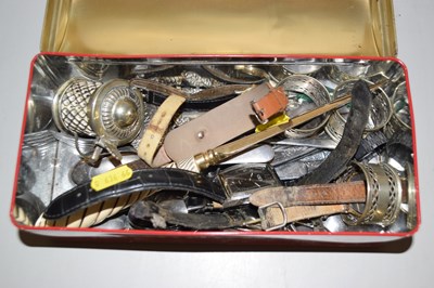 Lot 126 - A box of various cutlery, letter opener,...