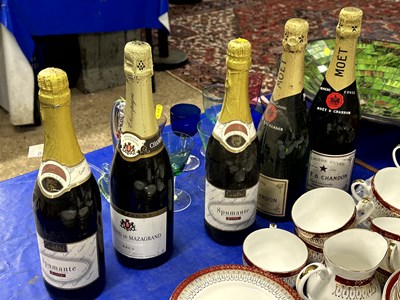 Lot 140 - Five bottles of various champagne and sparking...