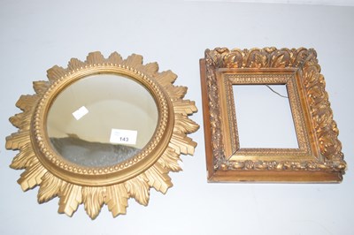 Lot 143 - A small star shaped wall mirror in gilt frame...