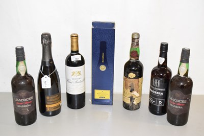 Lot 167 - Seven bottles of various champagne, Madeira...