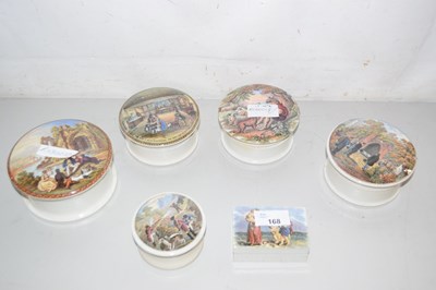 Lot 168 - A collection of six various Pratt ware...