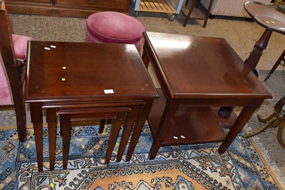 Lot 266 - A modern nest of tables and a matching lamp...