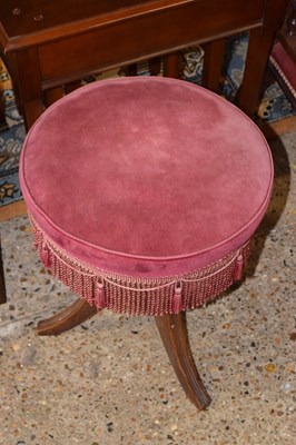 Lot 278 - A Victorian revolving top piano stool